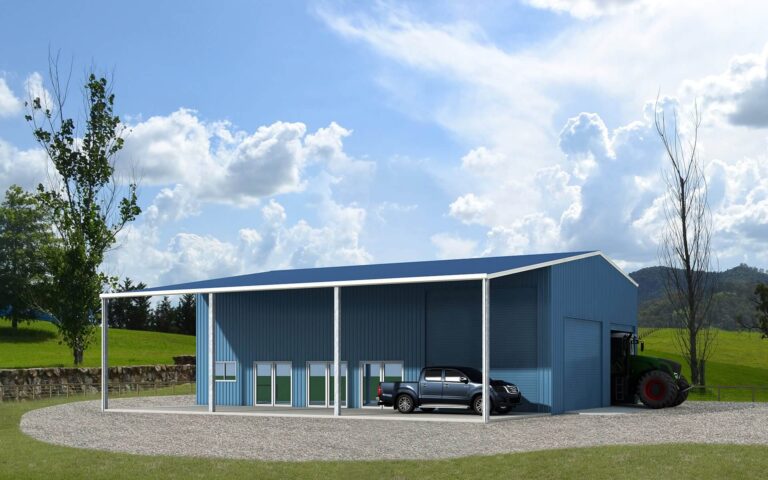 rural storage with office render