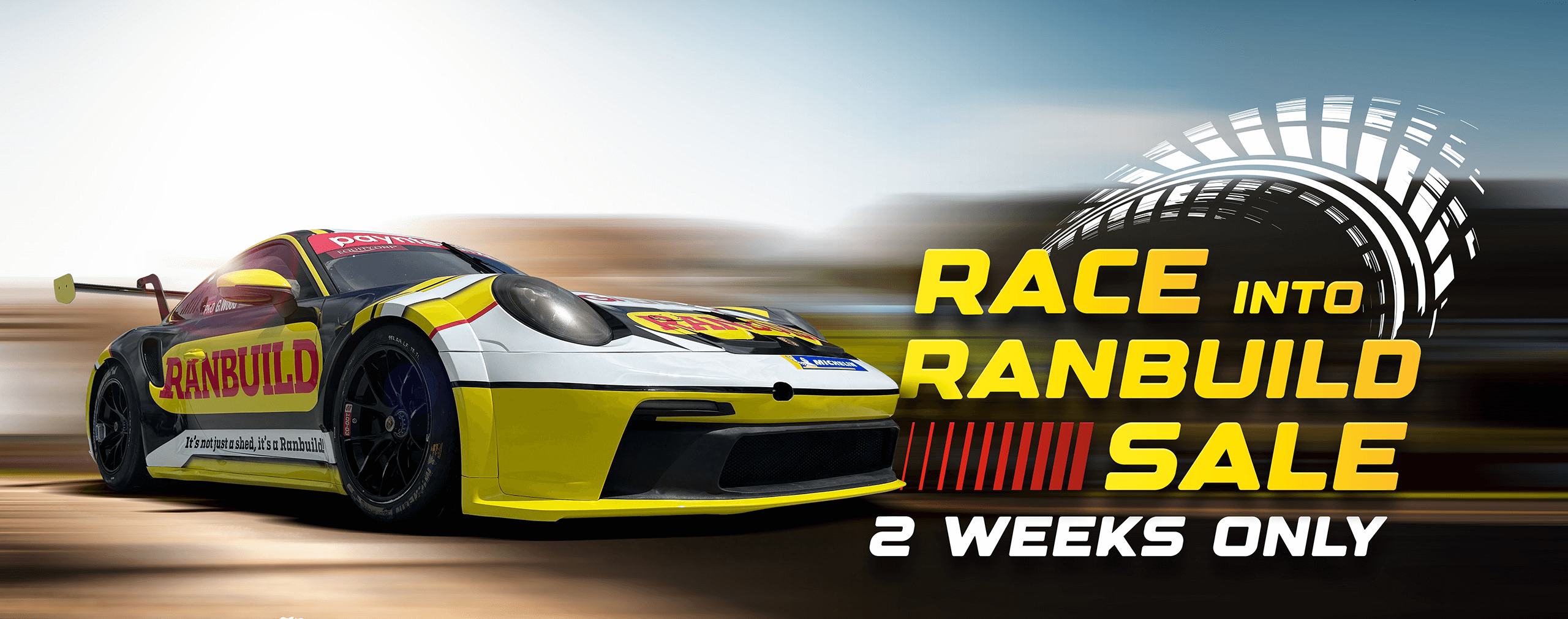 Race Into Ranbuild Sale Banner optimised