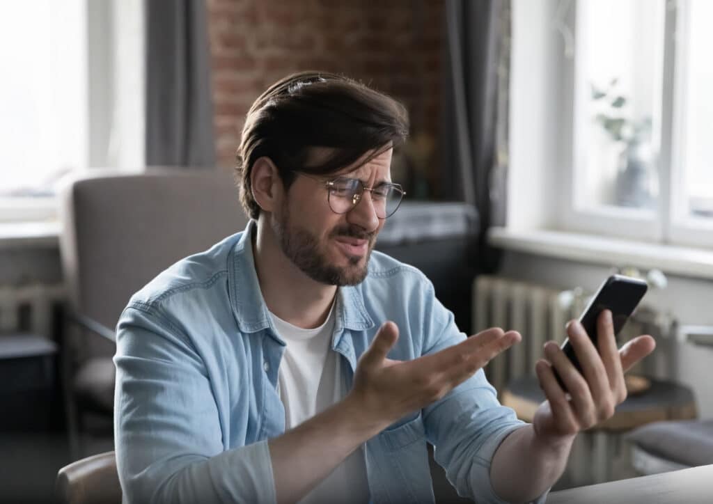 Frustrated Homeowner on the Phone 2048x1448 - 1